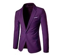 Blazer casual da uomo - Giacca a maniche lunghe tinta unita cappotto a maniche lunghe colletto rovesciato giacca a bottone singolo vestibilità comoda blazer classico elegante ampio alla moda blazer