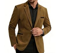 Blazer casual da uomo in velluto a coste, adatto per occasioni importanti, appuntamenti e come regalo per il fidanzato, primavera/autunno L,M,S,XL,XSColore unicoTessuto in maglia