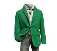 Blazer casual da uomo in velluto a coste vestibilità classica monopetto risvolto colletto giacche vintage slim fit tinta unita lavoro elegante blazer autunno inverno quotidiano leggero tempo libero