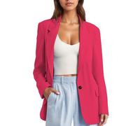 Blazer da Donna Aperto Abito Eleganti Ufficio Aperta sul Davanti Giubbotto Casual Maniche Lunghe Tinta Unita Tailleur Ufficio Colletto con Revers Curvy con Bottoni Giacche da Lavoro Cerimonia
