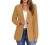 Blazer da donna foderato capispalla tasche con patta maniche lunghe colletto alla coreana capispalla cappotti con tasche bottone per donna risvolto dentellato abbigliamento da lavoro elegante classico