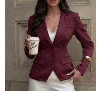 Blazer da donna nuovo viola-rosso scuro con design aderente e vita stretta, blazer rosso Ankara, blazer con laccio in vita posteriore, blazer da donna a maniche lunghe, alla moda, adatto per il pendol