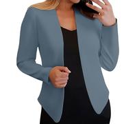 Blazer da donna per lavoro casual elastico autunno manica lunga petite blazer business lavoro completo giacche ufficio, BU1., XXL