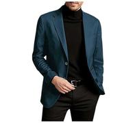 Blazer da uomo, blazer casual leggero da uomo, classico bavero con bottoni, cappotto leggero, slim fit, abiti casual, giacca formale da lavoro, diserbo per testimoni dello sposo, vestiti formali, Blu
