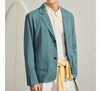 Blazer da uomo blu navy, casual da pendolare, top minimalista per uso quotidiano, stile formale old money per vacanze estive, regalo e Questo collegamento vende solo blazerL,M,S,XL,XXLColore unicoTess