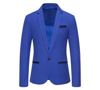 Blazer Da Uomo Con Un Bottone in Tinta Unita Blazer Da Uomo Collo a Scialle 1 Bottone Slim Fit Giacca Da Abito Formale Vestibilità Normale Regular Fit Giacche Chic Elegante Giacche Da Lavoro Formale
