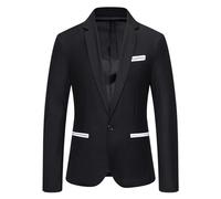 Blazer Da Uomo Con Un Bottone in Tinta Unita Blazer Da Uomo Collo a Scialle 1 Bottone Slim Fit Giacca Da Abito Formale Vestibilità Normale Regular Fit Giacche Chic Elegante Giacche Da Lavoro Formale