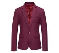 Blazer Da Uomo Con Un Bottone in Tinta Unita Blazer Da Uomo Collo a Scialle 1 Bottone Slim Fit Giacca Da Abito Formale Vestibilità Normale Regular Fit Giacche Chic Elegante Giacche Da Lavoro Formale