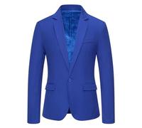 Blazer Da Uomo Con Un Bottone in Tinta Unita Blazer Da Uomo Collo a Scialle 1 Bottone Slim Fit Giacca Da Abito Formale Vestibilità Normale Regular Fit Giacche Chic Elegante Giacche Da Lavoro Formale