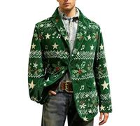 Blazer da uomo in velluto a coste monopetto con stampa giacca slim fit per cena di nozze smoking abiti da uomo giacche casual casual slim fit smoking cappotti chic abito vintage, B-light Green, XXL