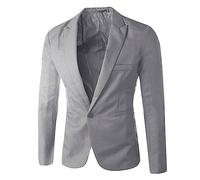 Blazer Da Uomo Taglie Forti Giacchetto Primaverile Elegante Abito a Un Bottone Giacca Formale Casual Con Risvolto a Tacca E Spacco Posteriore Blazer Business Sakko Capispalla Leggero House Coat