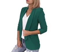 Blazer Donna Business Eleganti Casual Maniche Lunghe Aperto Davanti Colletto Giacca Cerimonia Curvy Cappotti Ufficio Elasticizzate Giubbotto da Cocktail Sera con Bottoni Jacket Taglie Forti Carriera