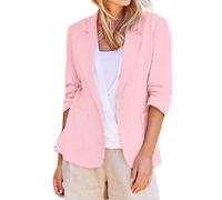 Blazer Donna Elegante Carriera Casual Manica Lunga Aperto Davanti Cappotti da Ufficio Elasticizzate Cardigan Ufficio Curvy Tailleur da Cocktail Sera con Bottoni Basic Jacket Taglie Forti Slim Fit
