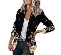 Blazer Donna Elegante Cerimonia a Maniche Lunghe Giacca Donna Leggeri Elegante Curvy Ufficio Top Fasion Casual Giacche Chic Hipster Giubbotto Slim Jacket Morbidi Tailleur Cappotto Cardigan Carriera