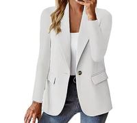 Blazer Donna Eleganti Carriera Slim Fit Manica Lunga Aperto Davanti Colletto Cappotti Ufficio Cerimonia Tailleur da Ufficio Basic Cappotto Da Lavoro Bottone Elasticizzate Jacket Taglie Forti Curvy
