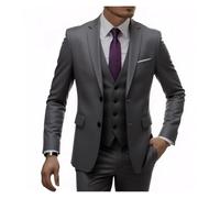 (Blazer e Gilet + Pantaloni) Abito da Uomo alla Moda, Casual, Cerimonia, in Tinta Unita