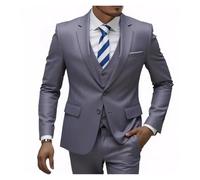 (Blazer e Gilet + Pantaloni) Abito da Uomo alla Moda, Casual, Cerimonia, in Tinta Unita