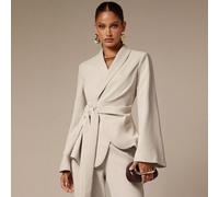 Blazer elegante da donna con collo a scialle, maniche lunghe, tinta unita, adatto per l'autunno, il ritorno a scuola, lo stile "old money", il casual business, l'abbigliamento da ufficio, le uscite, i