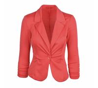 Blazer Fitted Con Maniche Lunghe A Peplo Per Donne Taglia 8-22