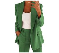 Blazer, giacca da donna elegante, a maniche lunghe, per ufficio, longblazer, open frontale, slim fit, business, blazer, tinta unita, a maniche lunghe, sportiva, blazer, Ag., XXL