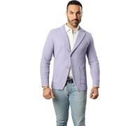 Blazer in Cotone, Giacca Jacket da Uomo Slim Fit - Punto Cucitura Chicco di Riso - Artigianale, Made in Italy - Casual, Classica Sportiva (IT, Testo, XXL, Regular, Regular, Lavanda)
