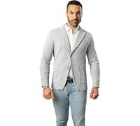 Blazer in Cotone, Giacca Jacket da Uomo Slim Fit - Punto Cucitura Chicco di Riso - Artigianale, Made in Italy - Casual, Classica Sportiva (IT, Testo, XL, Regular, Regular, Grigio)