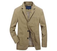 Blazer in denim da uomo, giacca da uomo casual da lavoro a 3 bottoni giacca leggera elegante blazer alla moda con risvolto dentellato cappotto sportivo slim fit durevole abbigliamento da lavoro