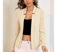 Blazer in maglia con maniche lunghe e apertura frontale, stile elegante e maturo, adatto per la primavera/estate. Capo di base, look moderno e chic per l'abbigliamento urbano quotidiano, romantico sti