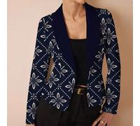 Blazer leggero con stampa all-over e collo a scialle SHEIN X Shutterstock SHEIN X potenzia la creatività fornendo a stilisti, artisti e marchi un accesso senza precedenti alla nostra catena di approvv