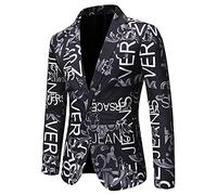 Blazer Moda Uomo Abito Uomo Primavera Autunno Nuovo Abito Casual Uomo Body Fit Classico Urban Modern Abito Lavoro Uomo A-Black XXL