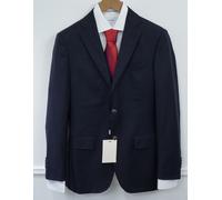 Blazer NapolI REDA In Pura Lana Blu Marino Regolare Fit 106 EU54L UK/US44L