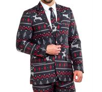 Blazer Nero The Rage Deer Da Uomo Con Set Di Cravatta #CJKT 38 NWT