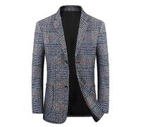 Blazer Uomo Casual, Giacca Elegante Uomo Slim Fit Due Bottoni Moderno Completo Solido per Lavoro e Eventi Speciali