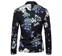 Blazer Uomo Slim Fit Formale con Due Bottoni Classqiue Giacca Tuta Print Top Men Wedding Coat Casual Stylish Party Outwear abbigliamento e Giacche per gli Uomini, Le Noir, XL, Giubbotto
