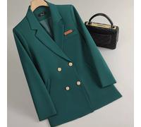 Blazer Verde Smeraldo Doppiopetto Donna Elegante Con Tasche Laterali CF46987
