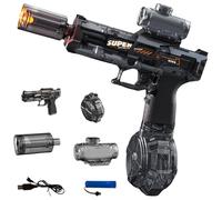 Blazerat Auto Water Blaster, Blazerat Electric Water, Automatic Squirt Gun High Capacity Pistol, Large Capacity Pistol for Swimming Pool Party Toy, For everyone to play (Black)
