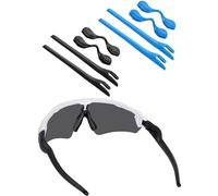 BLAZERBUCK Kit di calze di ricambio per cuffie e naselli per occhiali da sole Oakley Radar EV Series, nero + azzurro