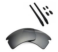BlazerBuck Kit lenti di ricambio e calzino per Oakley Flak 2.0 XL OO9188, Argento cromato polarizzato, 0