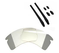 BlazerBuck Kit lenti di ricambio e calzino per Oakley Flak 2.0 XL OO9188, Fotocromatico Nero Trasparente, 0