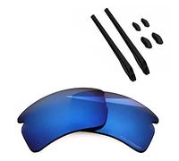 BlazerBuck Kit lenti di ricambio e calzino per Oakley Flak 2.0 XL OO9188, Polarizzato blu notte, 0