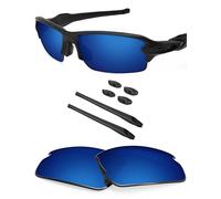 BLAZERBUCK Lenti di ricambio e kit calze per occhiali da sole Oakley Flak 2.0 OO9295, Blu notte - Polarizzato, Fit Flak 2.0 OO9295 59mm