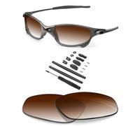 BlazerBuck Lenti di ricambio polarizzate anti-sale e kit calze per Oakley Juliet, Marrone Sfumato Polarizzato, 0