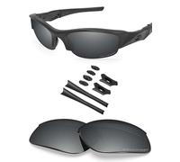 BlazerBuck Lenti di ricambio polarizzate anti-sale per occhiali da sole Oakley Flak Jacket, Argento Cromato - Polarizzato, 0