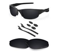 BlazerBuck Lenti di Ricambio polarizzate e Kit Calzini per Occhiali da Sole Oakley Half Jacket 2.0 OO9144, Nero - Polarizzato, 0