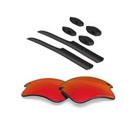 BlazerBuck Lenti di ricambio polarizzate e kit calzino per occhiali da sole Oakley Fast Jacket XL OO9156, Rosso Fuoco Polarizzato, 0