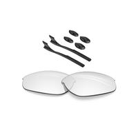 BlazerBuck Lenti di ricambio polarizzate e kit di calzini per occhiali da sole Oakley Half Jacket 2.0 OO9144, Hd Clear With Blue Light Blocking, Taglia unica