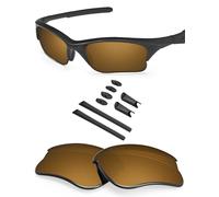 BlazerBuck Lenti di ricambio polarizzate in policarbonato e kit calzino per Oakley Half Jacket XLJ - Pearl Gold AR Coated