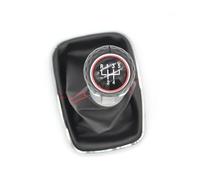 BLBNEZBZTY Pomelli del cambio per auto Per Golf 4 IV Mk4 Per Gti R32 Per Bora Per Jetta 1999 2000 2001-2004 12 mm 5/6 velocità Pomello del cambio con cornice nera Cuffia leva cambio(02-5 Speed)