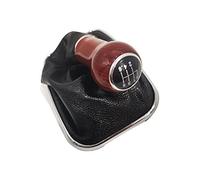 BLBNEZBZTY Pomelli del cambio per auto Per per Jetta Styling Pomello del cambio per auto Testa 5 velocità Gear Stick Pomello del cambio Gaitor Boot Nero PU Leather( Brown 6 Speed)