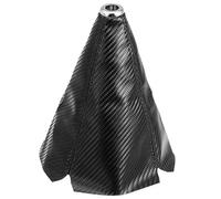 BLBNEZBZTY Pomelli del cambio per auto Pomello del cambio manuale pelle fibra carbonio ghetta, linea copertura bagagliaio cambio automatico testa della manopola cambio per auto( Black)